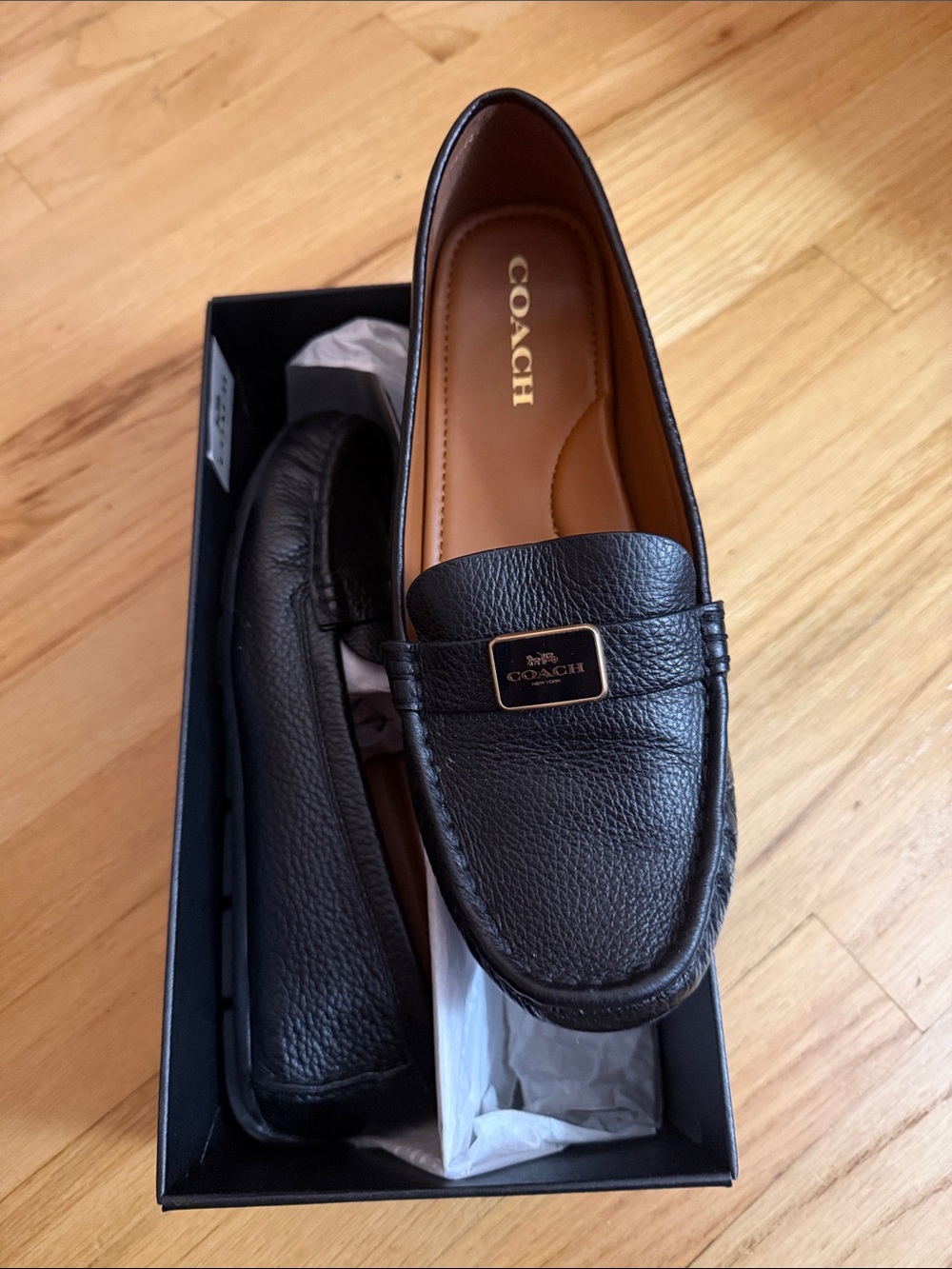 COACH Mona leather driver loafer for Women